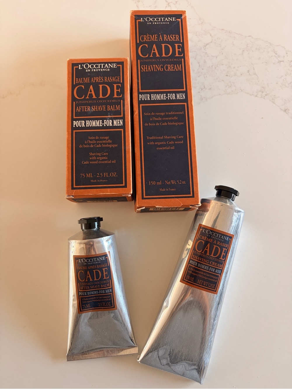 L'OCCITANE Men’s CADE Shaving Cream & After Shave Balm Set